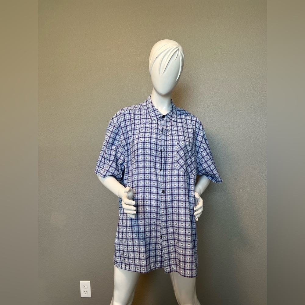Territory Ahead Shirt Mens XL Blue Button Up Short Sleeve Casual
Camp